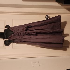 Converse Sleeveless V-Neck Midi Dress in Charcoal